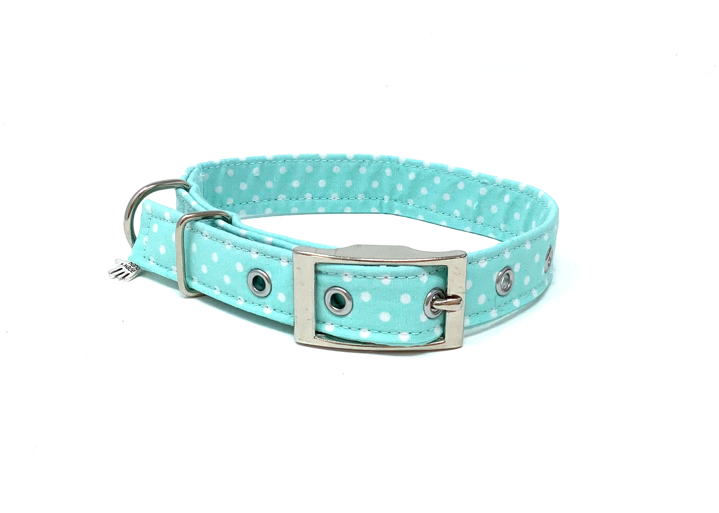 Polka Dot Dog Lead Size 0.375 x 60 Color Green Blue